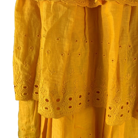 House Of Harlow 1960 Eyelet Tiered Maxi Skirt Sz XS - Picture 3 of 4